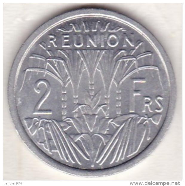 Ile De La Réunion. 2 Francs 1973. Aluminium - Réunion
