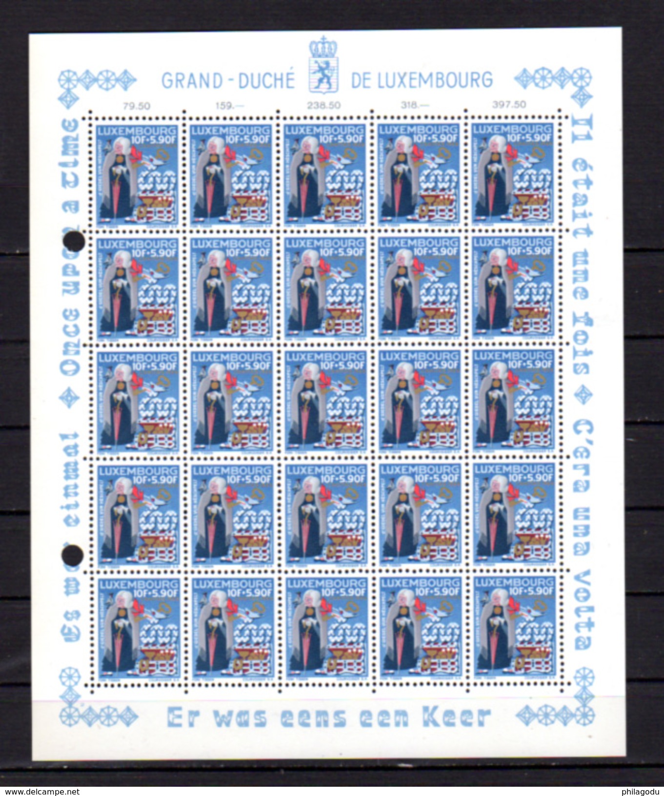 1965,   Contes Folkloriques, 25 X Yv. 672 / 677** En Feuille, Cote75,- &euro;, - Full Sheets