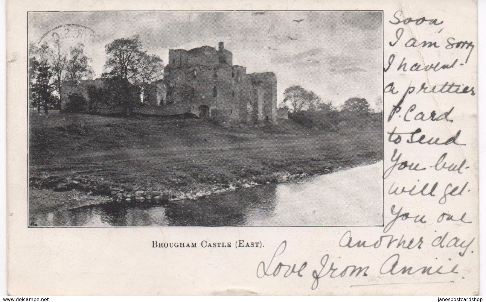 BROUGHAM CASTLE (EAST) BY Reed's Pictorial - With SHAP R.S.O. Railway Postmark - Westmorland - Other & Unclassified