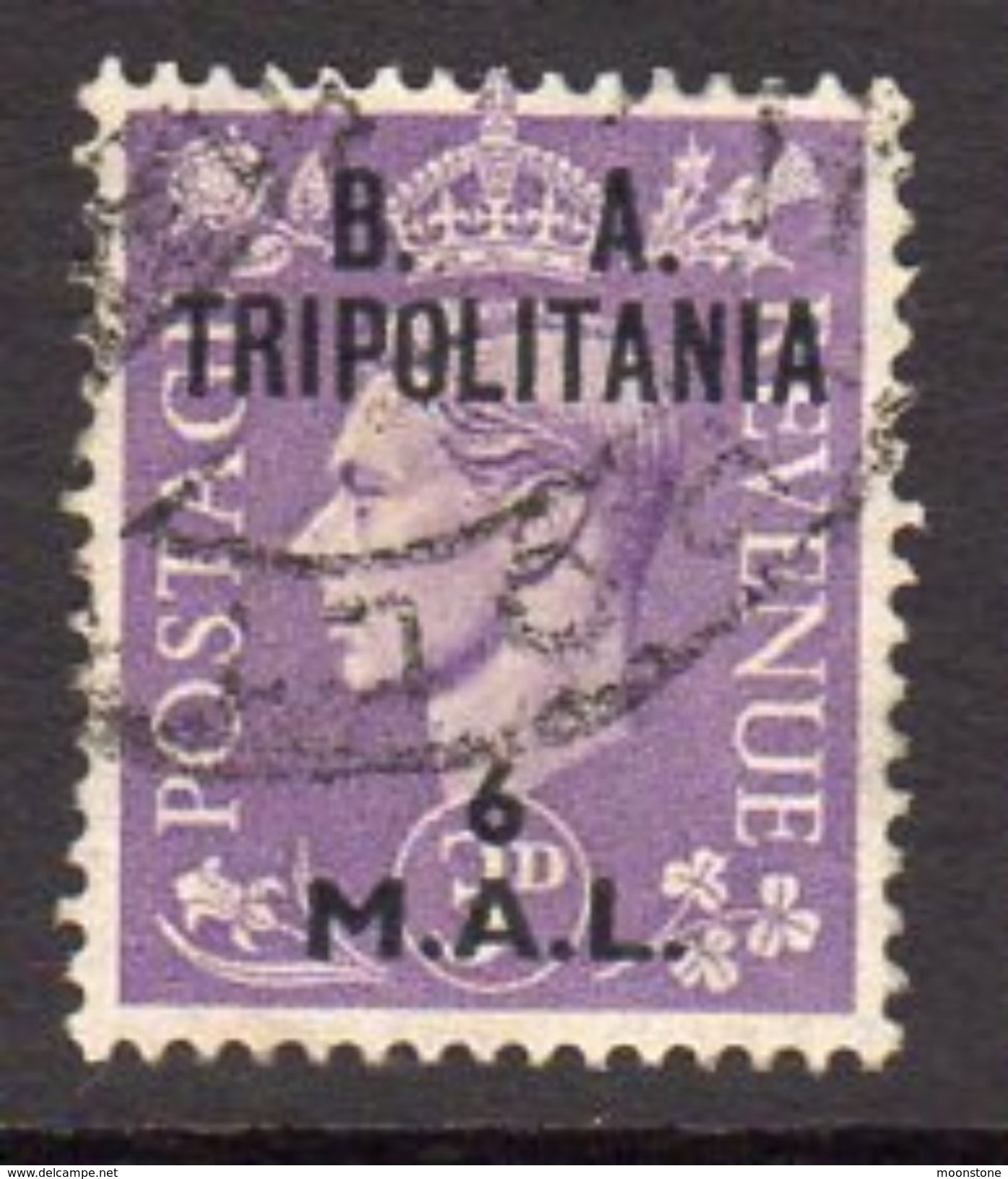 BOIC, BA Tripolitania 1950 6l. On 3d Overprint On GB, Used, SG T19 (A) - Tripolitania