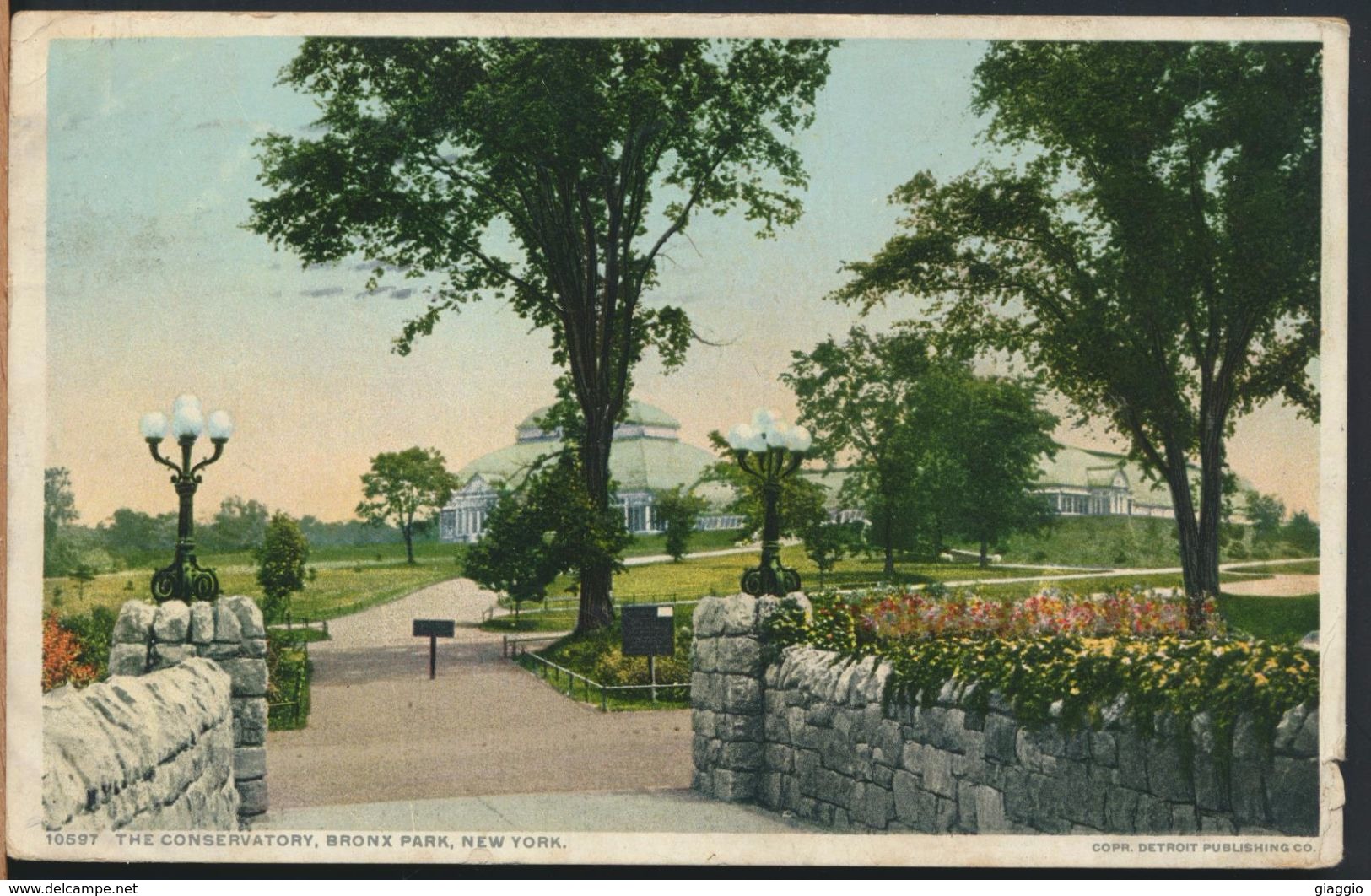 °°° 7767 - NY - NEW YORK - BRONX PARK - THE CONSERVATORY - 1912 With Stamps °°° - Bronx