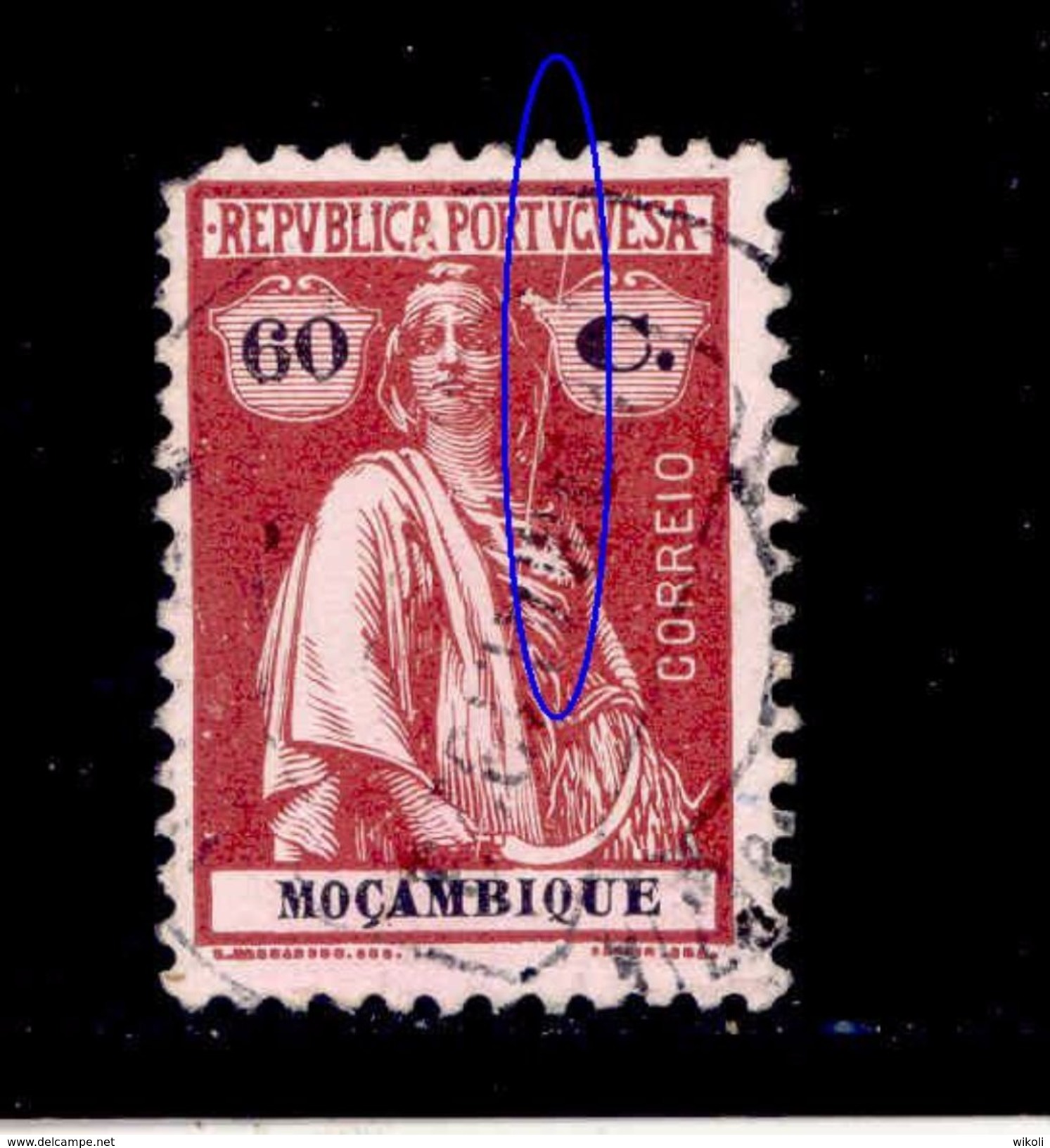 ! ! Mozambique - 1921 Ceres 60c (CLICHÉ CXXXVII) - Af. 231 - Used - Used Stamps