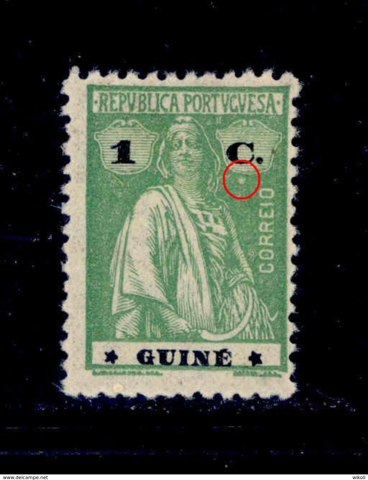 ! ! Guinea - 1914 Ceres 1 C (CLICHÉ CCIII) - Af. 145 - MH - Unused Stamps