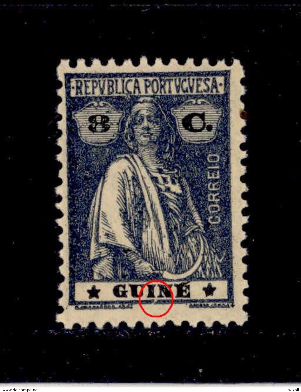 ! ! Guinea - 1914 Ceres 8 C (CLICHÉ CCCLI) - Af. 151 - MH - Ungebraucht