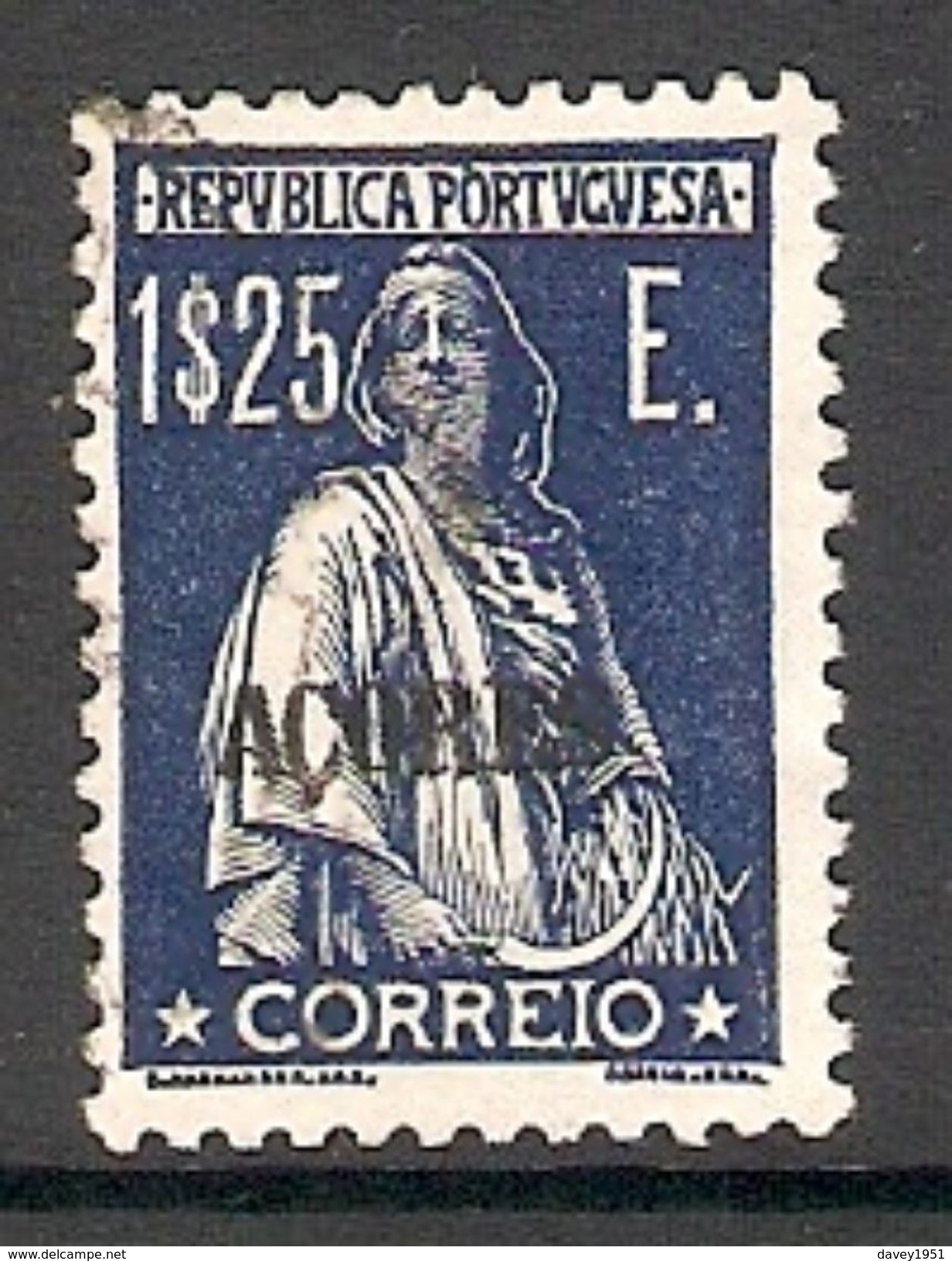 005572 Azores 1930 Ceres 1$25 FU - Azores