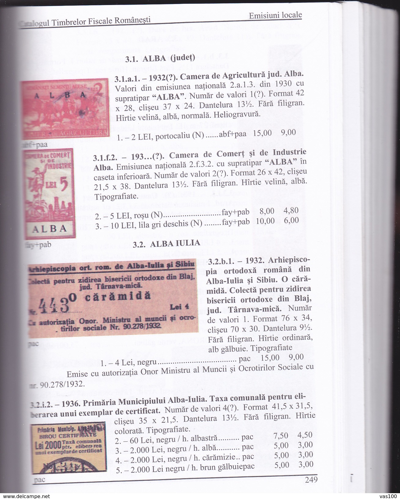 ROMANIAN REVENUES & CINDERELLAS CATALOGUE 1856-2006 EDIT. MIHAI COJOCARU, ROMANIA.