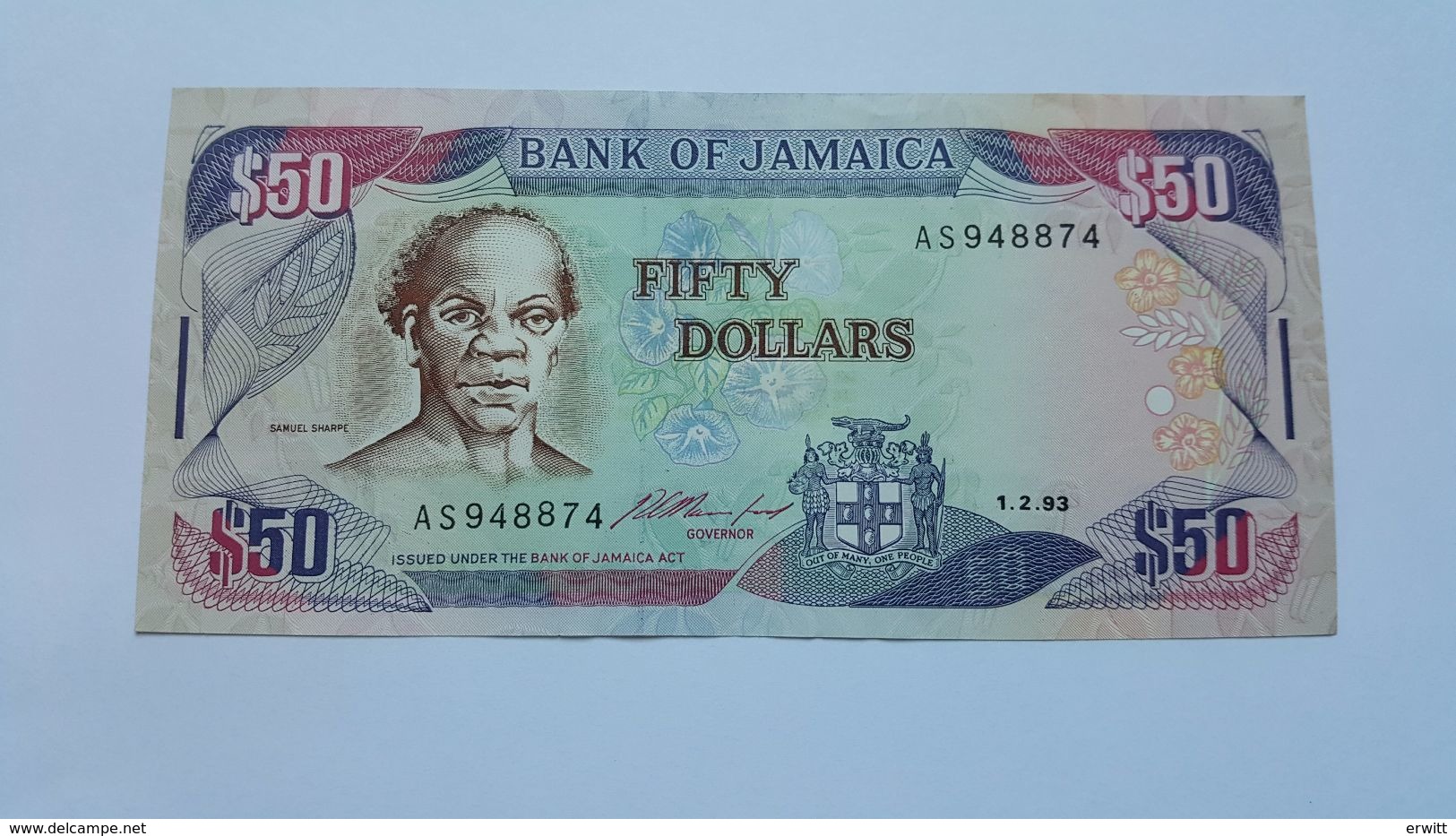 GIAMAICA 50 DOLLARS 1993 - Giamaica