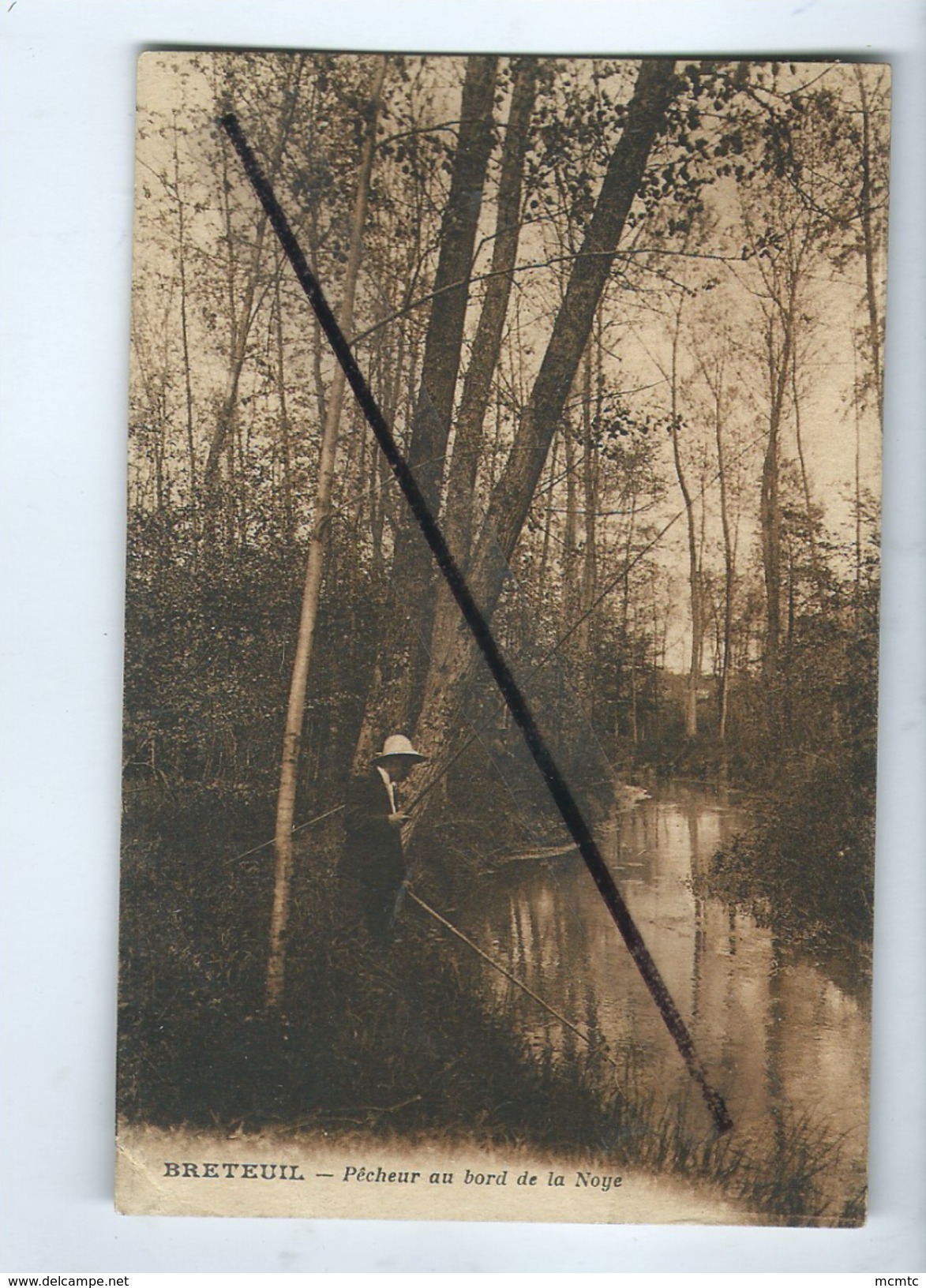 CPA - Breteuil - Pêcheur Au Bord De La Noye  -  (pêche ) - Breteuil