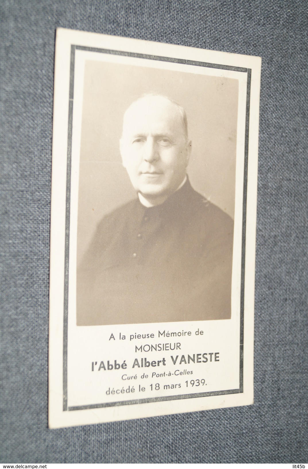 Pont-a-Celles,Mr. L'abbé Albert Vaneste,curé De Pont-a-Celles,mort En 1939 - Obituary Notices