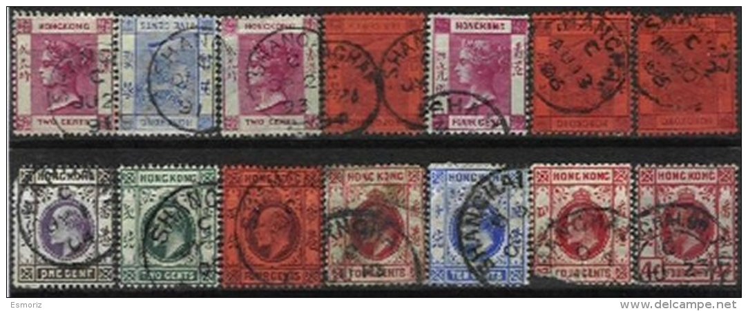 HONG-KONG, Yv 41, Etc., Used, F/VF - Used Stamps