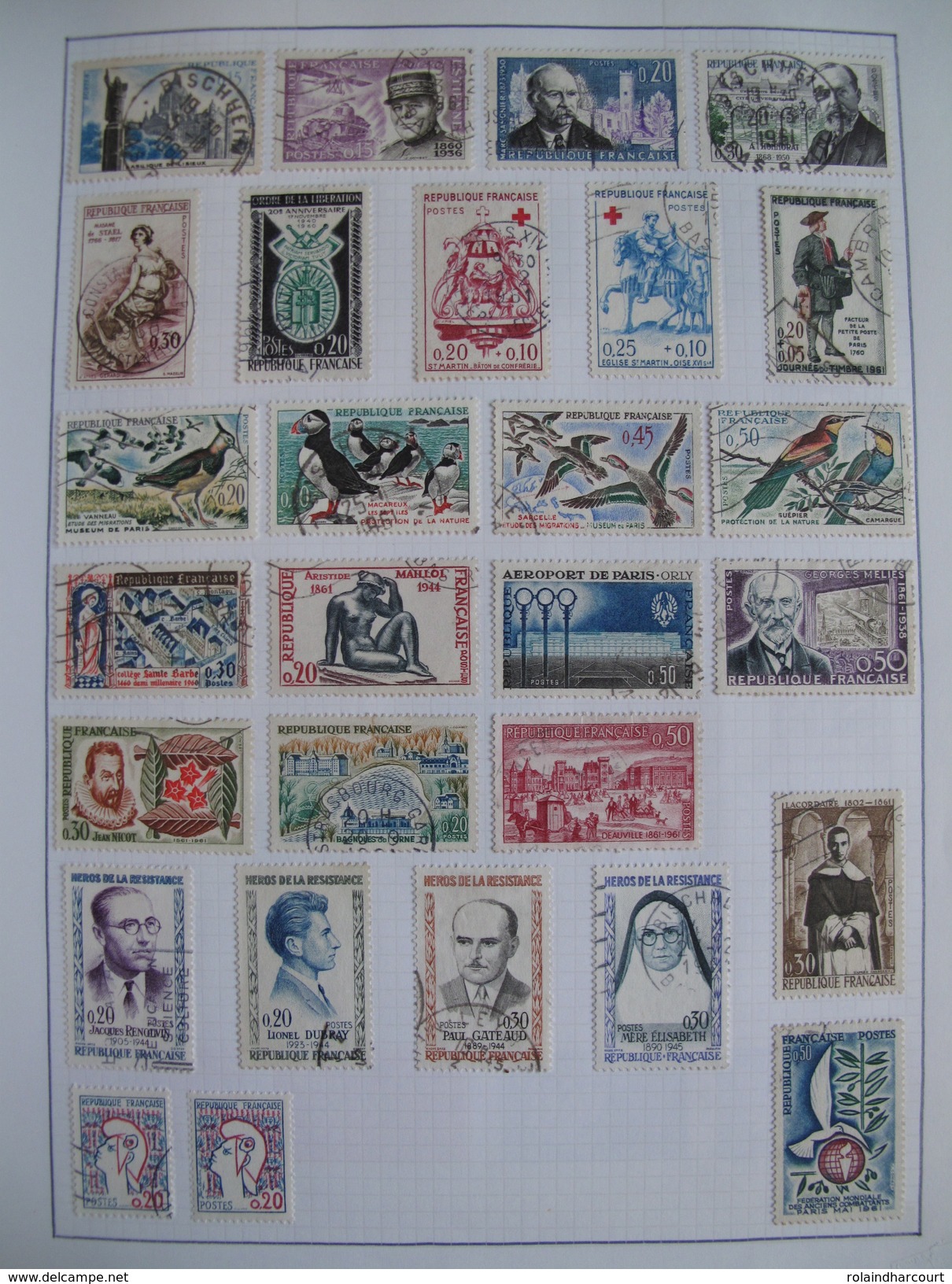 LOT VL4380/11 - 1959/2000 - Plus de 1750 timbres neufs* et oblitérés dans un ALBUM (mini-charnières) - FORTE COTE +++