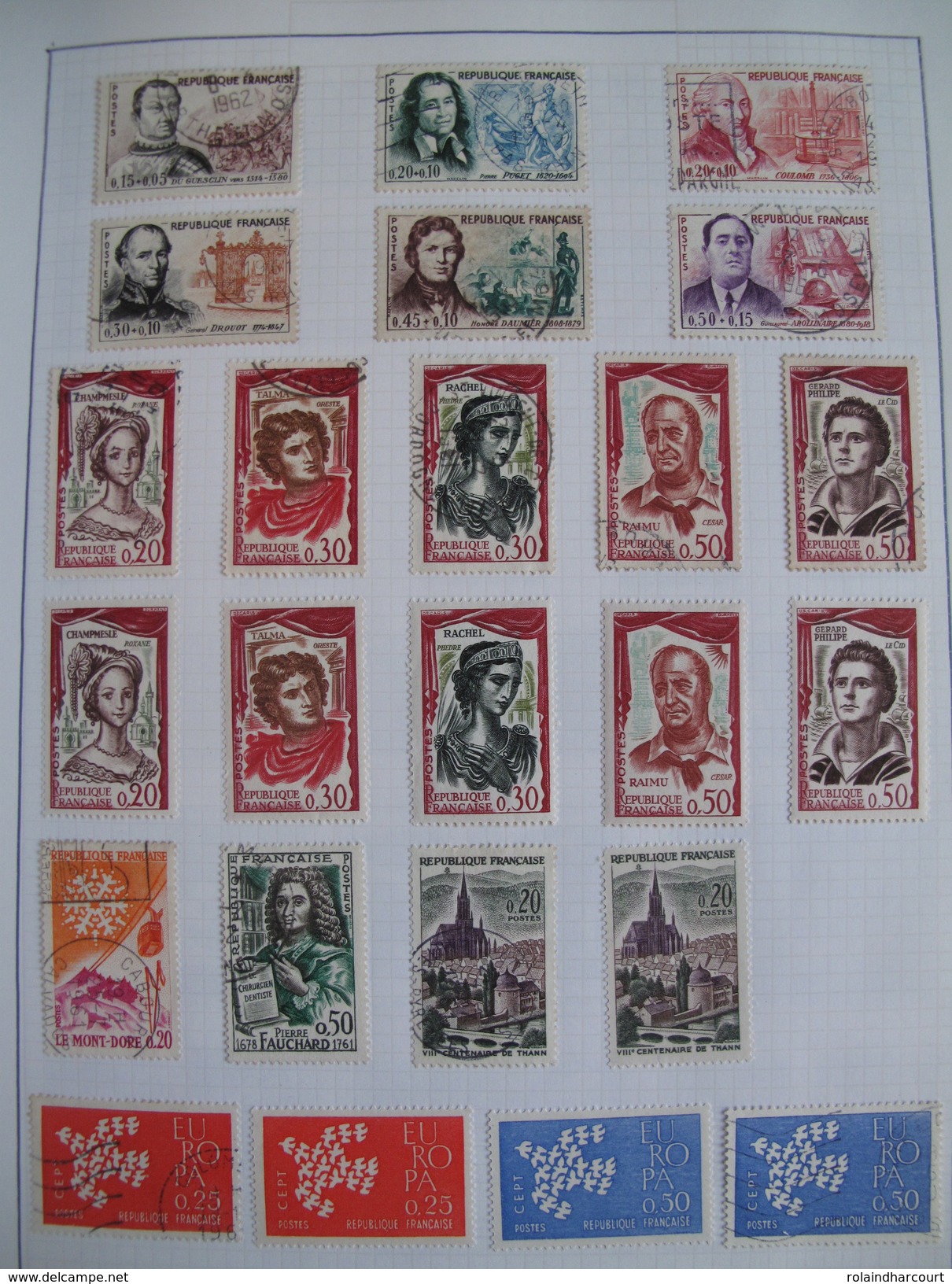 LOT VL4380/11 - 1959/2000 - Plus de 1750 timbres neufs* et oblitérés dans un ALBUM (mini-charnières) - FORTE COTE +++