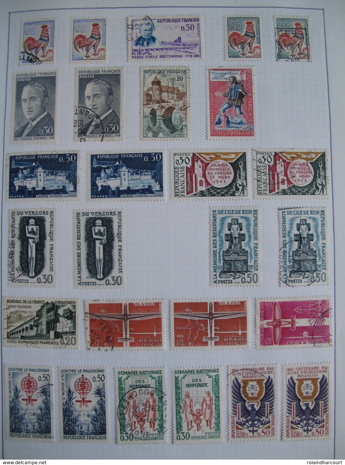 LOT VL4380/11 - 1959/2000 - Plus de 1750 timbres neufs* et oblitérés dans un ALBUM (mini-charnières) - FORTE COTE +++