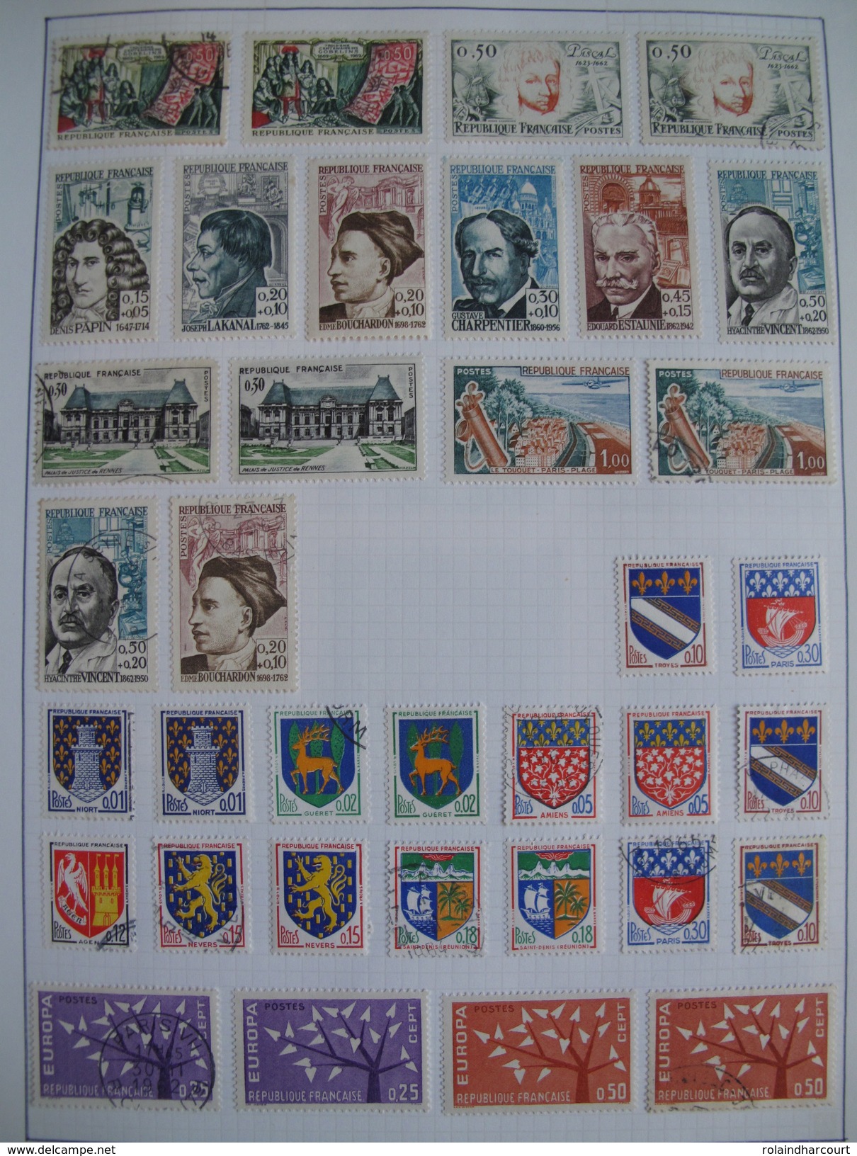 LOT VL4380/11 - 1959/2000 - Plus de 1750 timbres neufs* et oblitérés dans un ALBUM (mini-charnières) - FORTE COTE +++