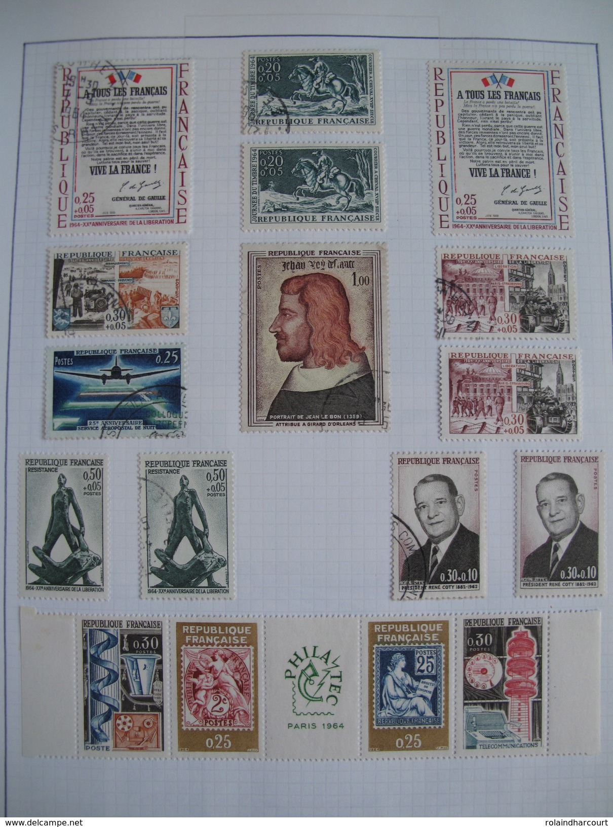 LOT VL4380/11 - 1959/2000 - Plus de 1750 timbres neufs* et oblitérés dans un ALBUM (mini-charnières) - FORTE COTE +++