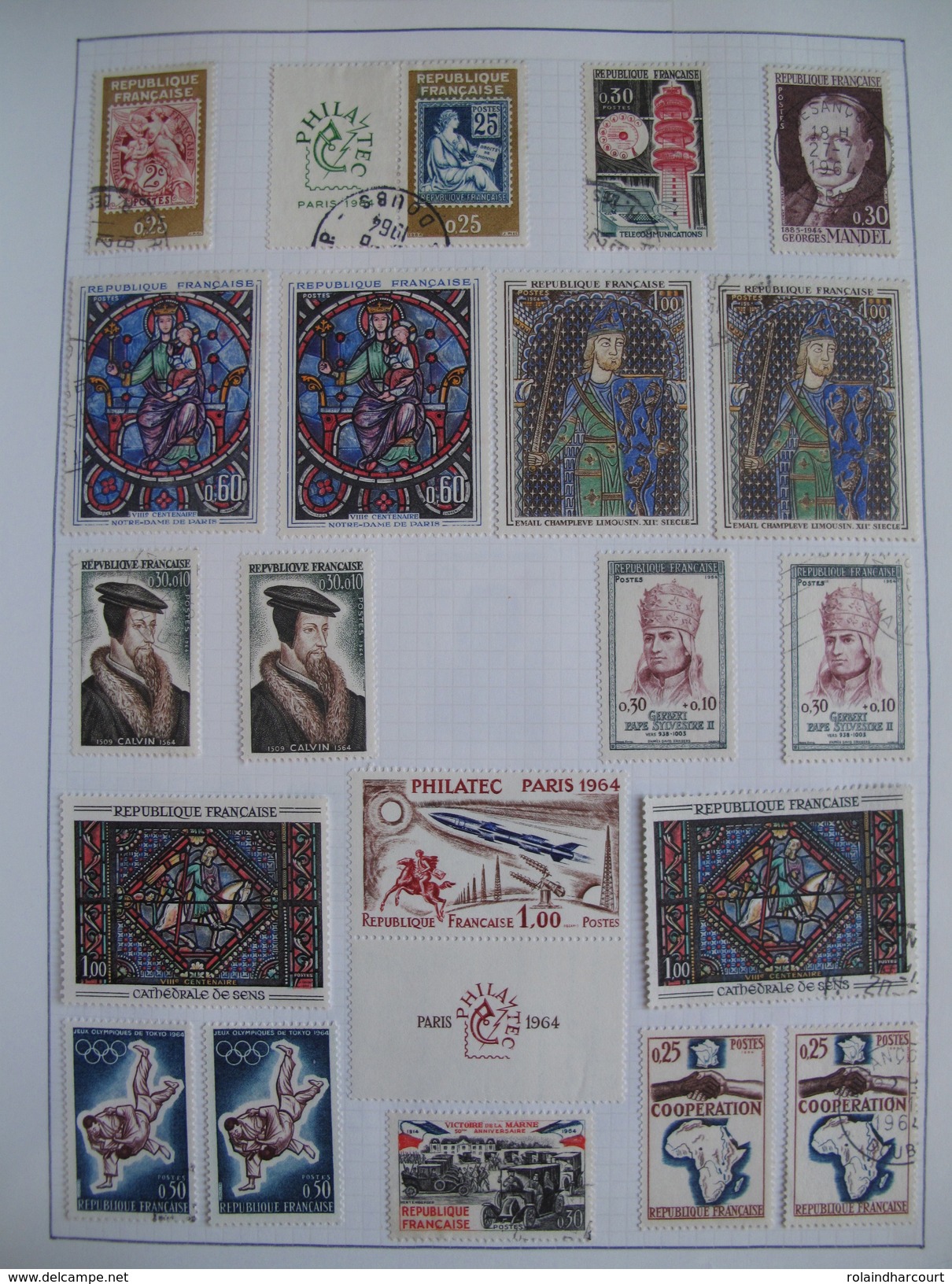 LOT VL4380/11 - 1959/2000 - Plus de 1750 timbres neufs* et oblitérés dans un ALBUM (mini-charnières) - FORTE COTE +++