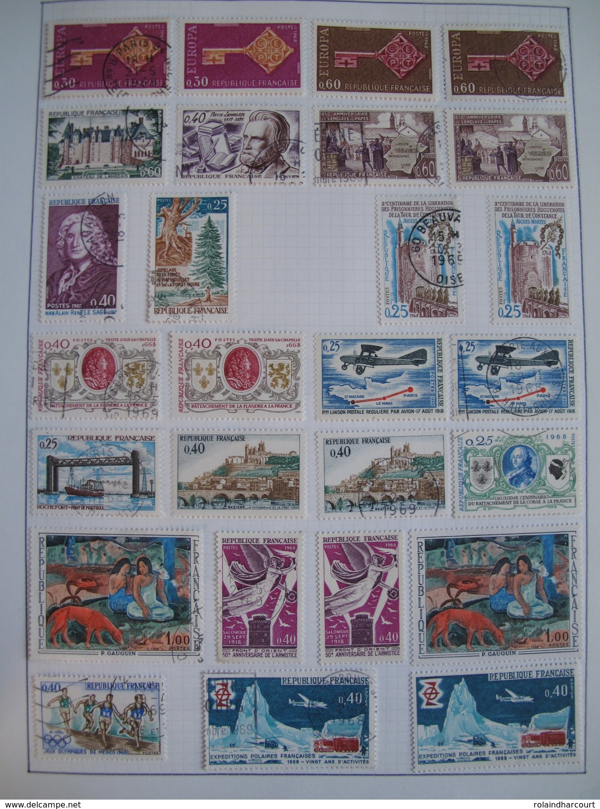 LOT VL4380/11 - 1959/2000 - Plus de 1750 timbres neufs* et oblitérés dans un ALBUM (mini-charnières) - FORTE COTE +++