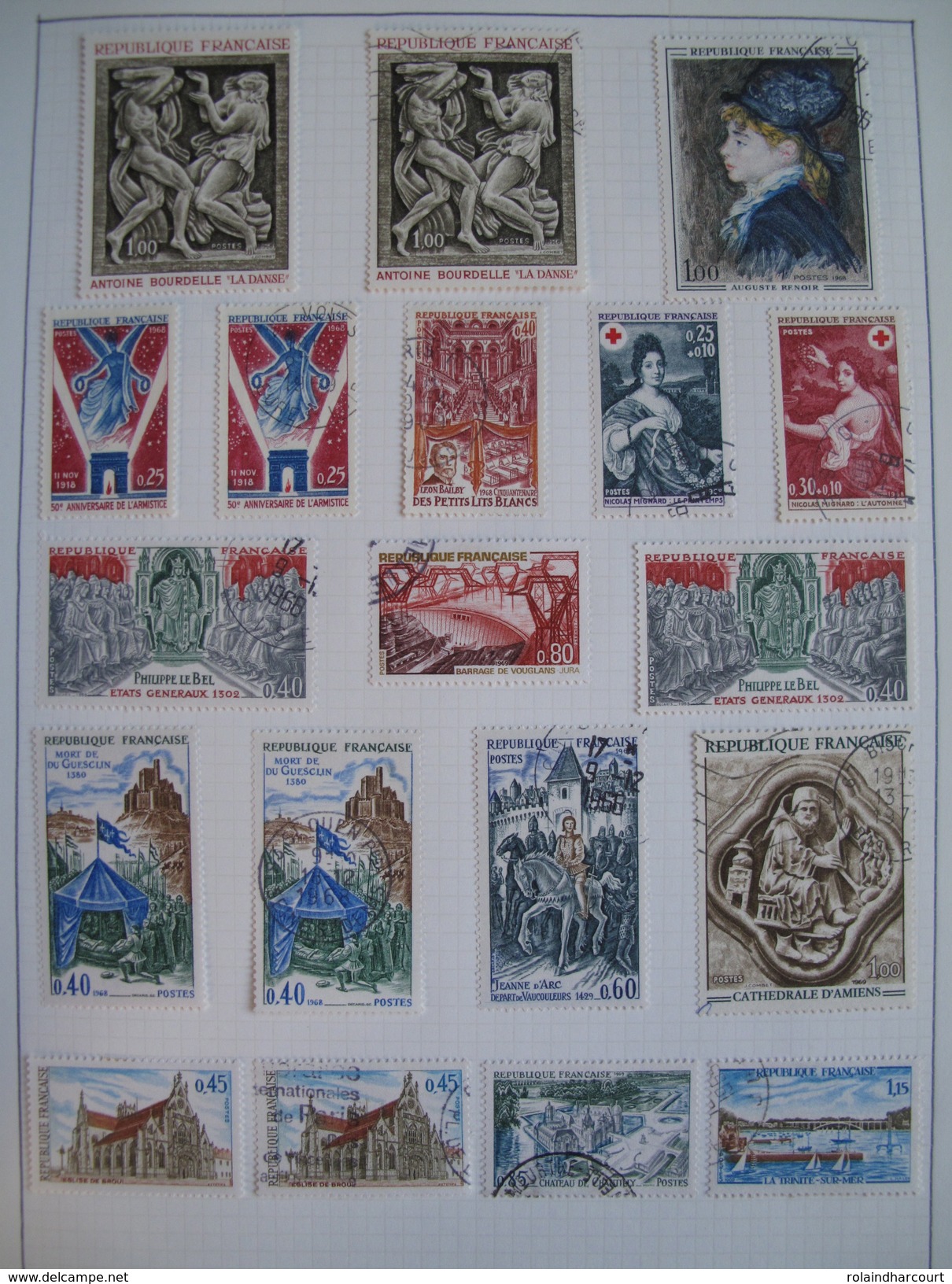 LOT VL4380/11 - 1959/2000 - Plus de 1750 timbres neufs* et oblitérés dans un ALBUM (mini-charnières) - FORTE COTE +++