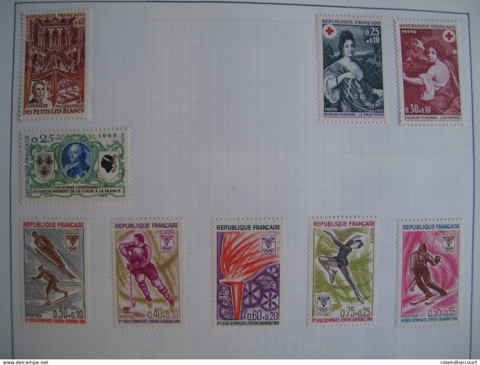LOT VL4380/11 - 1959/2000 - Plus de 1750 timbres neufs* et oblitérés dans un ALBUM (mini-charnières) - FORTE COTE +++