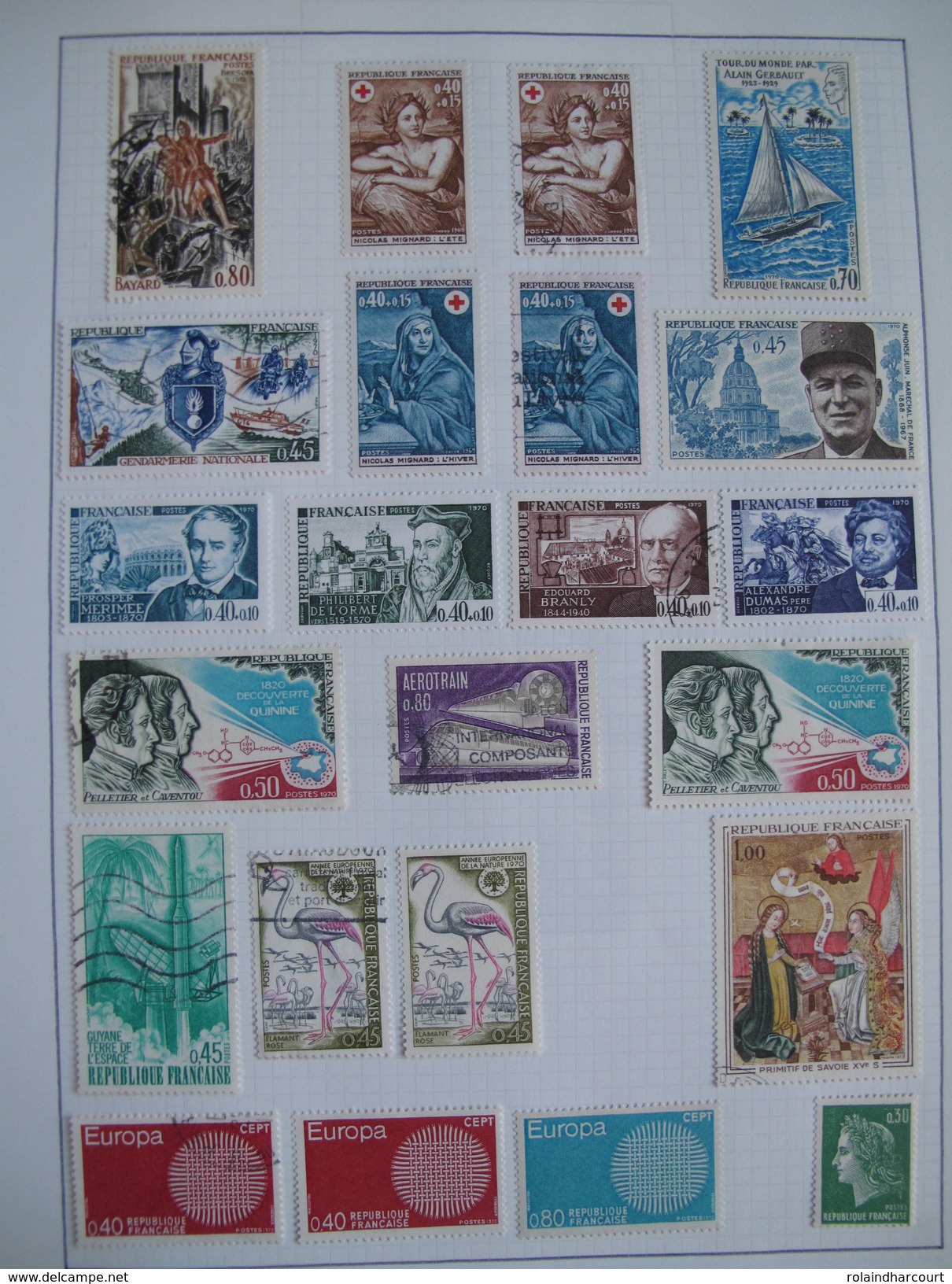 LOT VL4380/11 - 1959/2000 - Plus de 1750 timbres neufs* et oblitérés dans un ALBUM (mini-charnières) - FORTE COTE +++