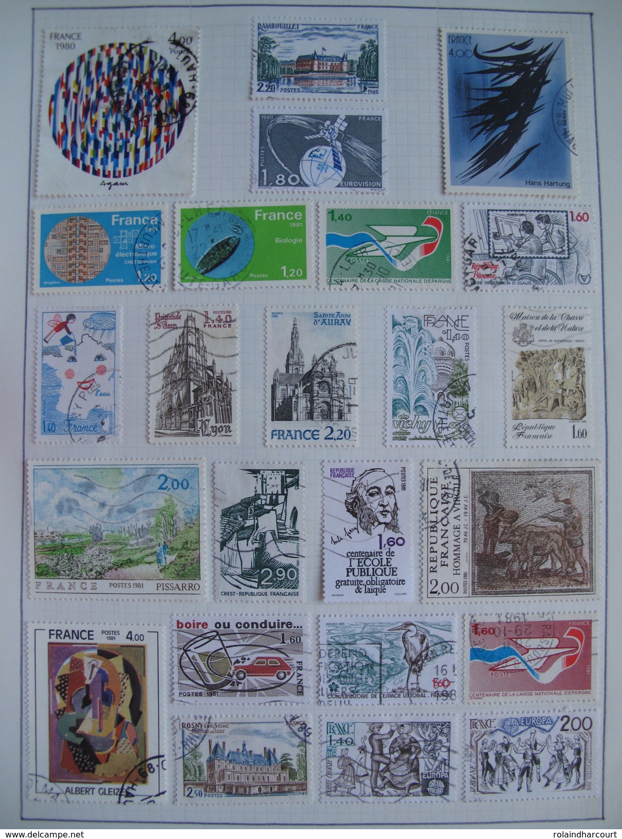 LOT VL4380/11 - 1959/2000 - Plus de 1750 timbres neufs* et oblitérés dans un ALBUM (mini-charnières) - FORTE COTE +++