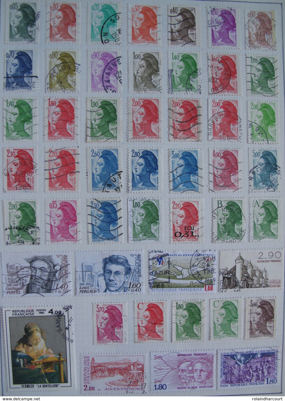 LOT VL4380/11 - 1959/2000 - Plus de 1750 timbres neufs* et oblitérés dans un ALBUM (mini-charnières) - FORTE COTE +++