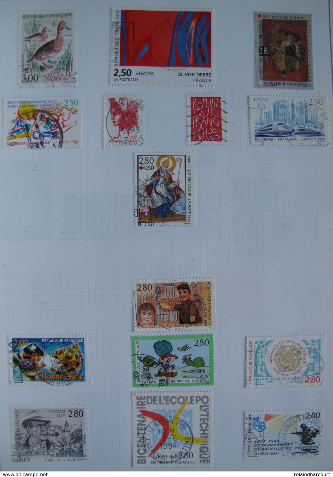 LOT VL4380/11 - 1959/2000 - Plus de 1750 timbres neufs* et oblitérés dans un ALBUM (mini-charnières) - FORTE COTE +++