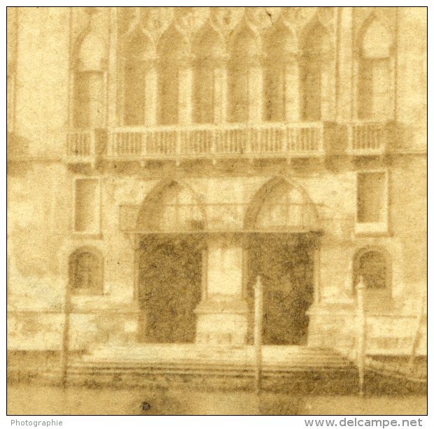 Italie Venise Palais Palazzo Pisani Moretta Ancienne Stereo Photo 1865 - Stereoscopic