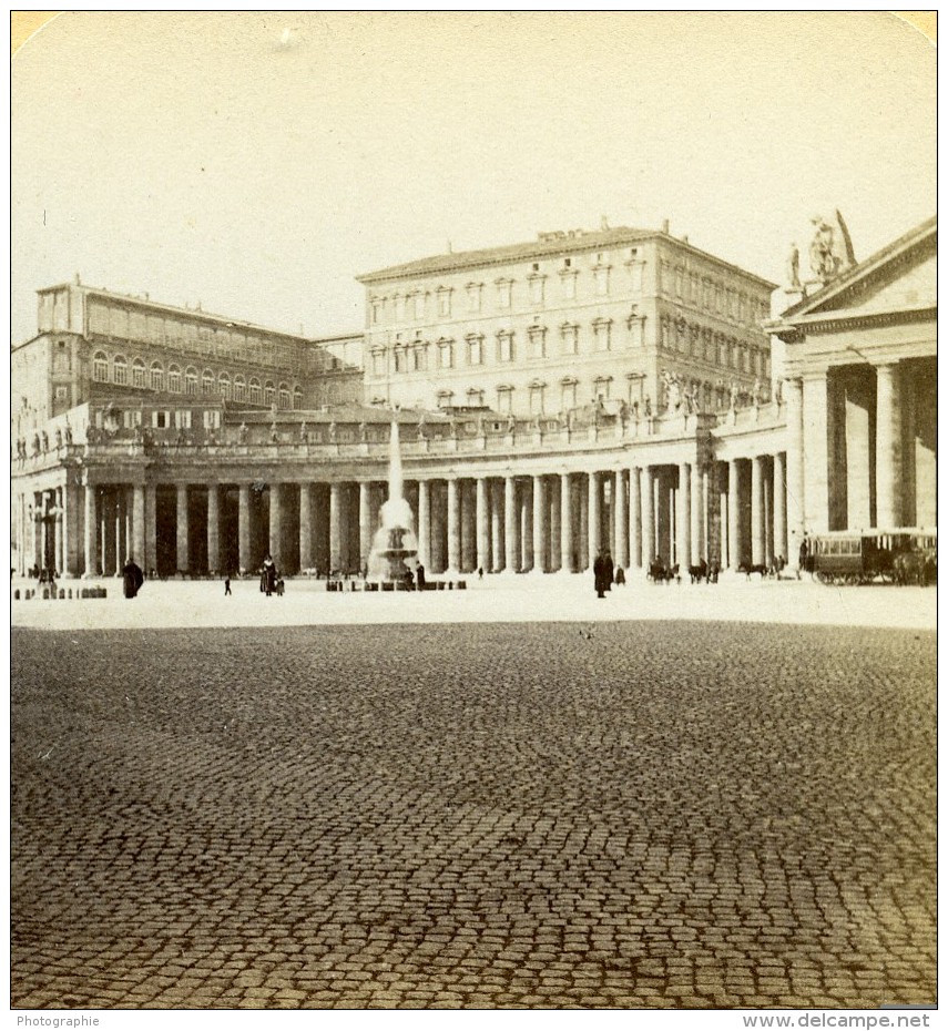 Italie Rome Vatican Ancienne Stereo Photo Jarvis &amp; Underwood 1900 - Stereoscopic