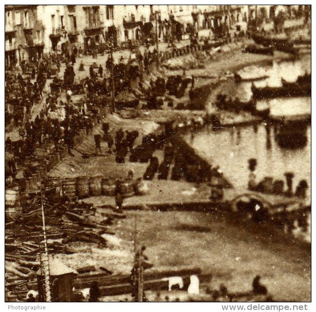 Italie Naples Panorama Marina Carmine Ancienne Stereo Photo Sommer 1865 - Stereoscopic