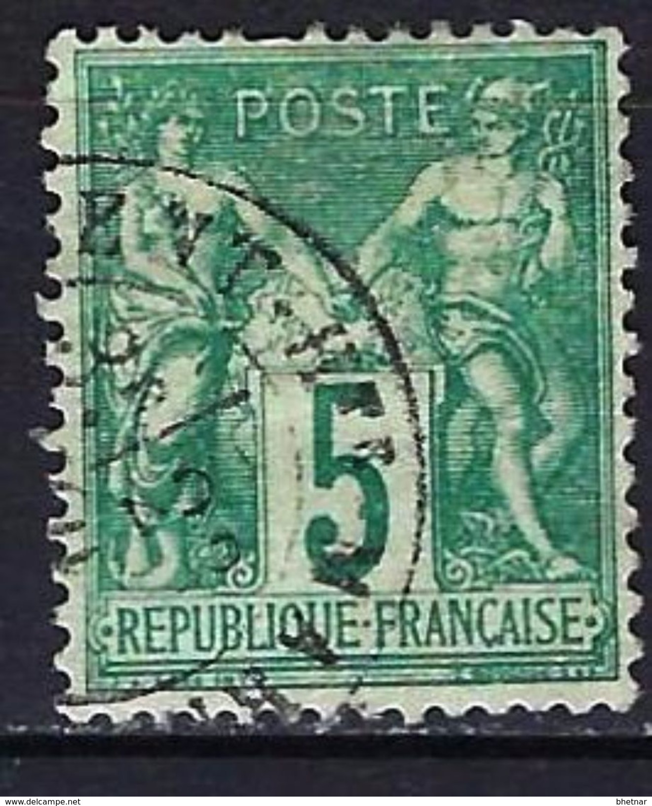 FR YT 64 " Sage 5c. Vert " CAD - 1876-1878 Sage (Type I)