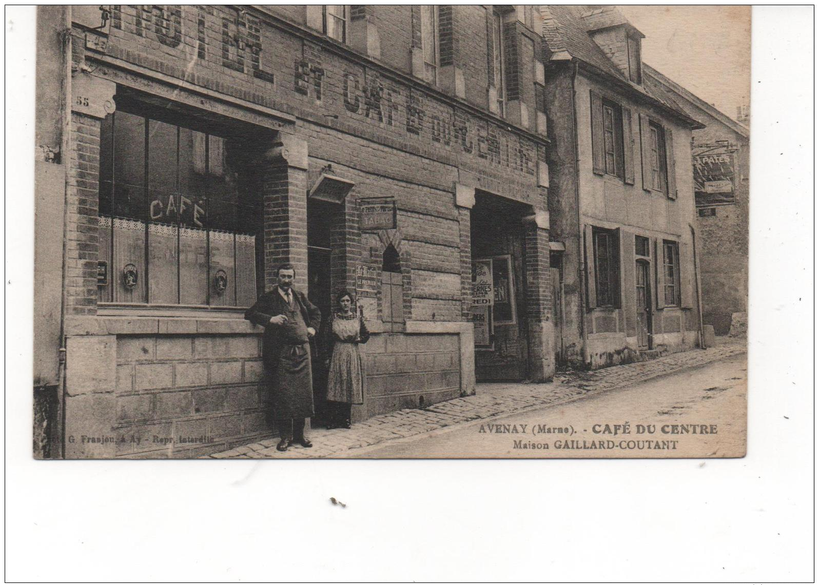 Avenay  51  Café Du Centre  -  Maison GAILLARD-COUTANT - Unclassified