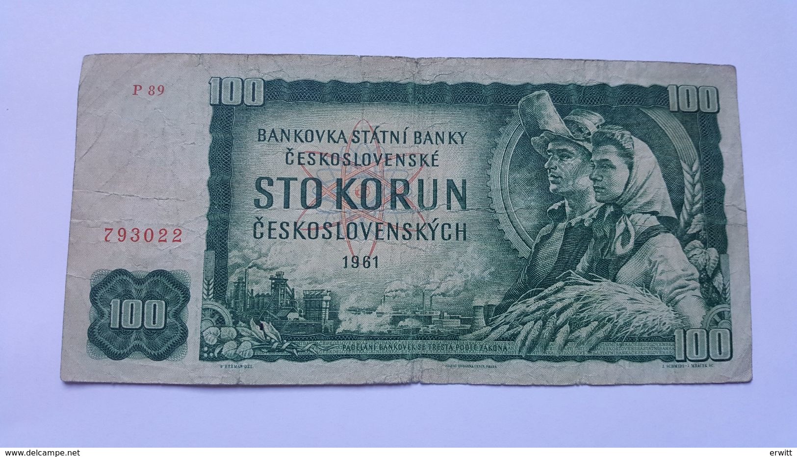 CECOSLOVACCHIA 100 KORUN 1961 - Tchécoslovaquie