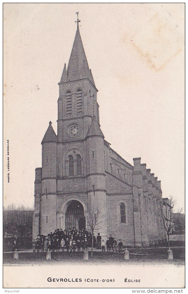 Gevrolles - L'Eglise (il Y A Foule, à La Sortie De L'église - Circulé 1916 - Autres & Non Classés