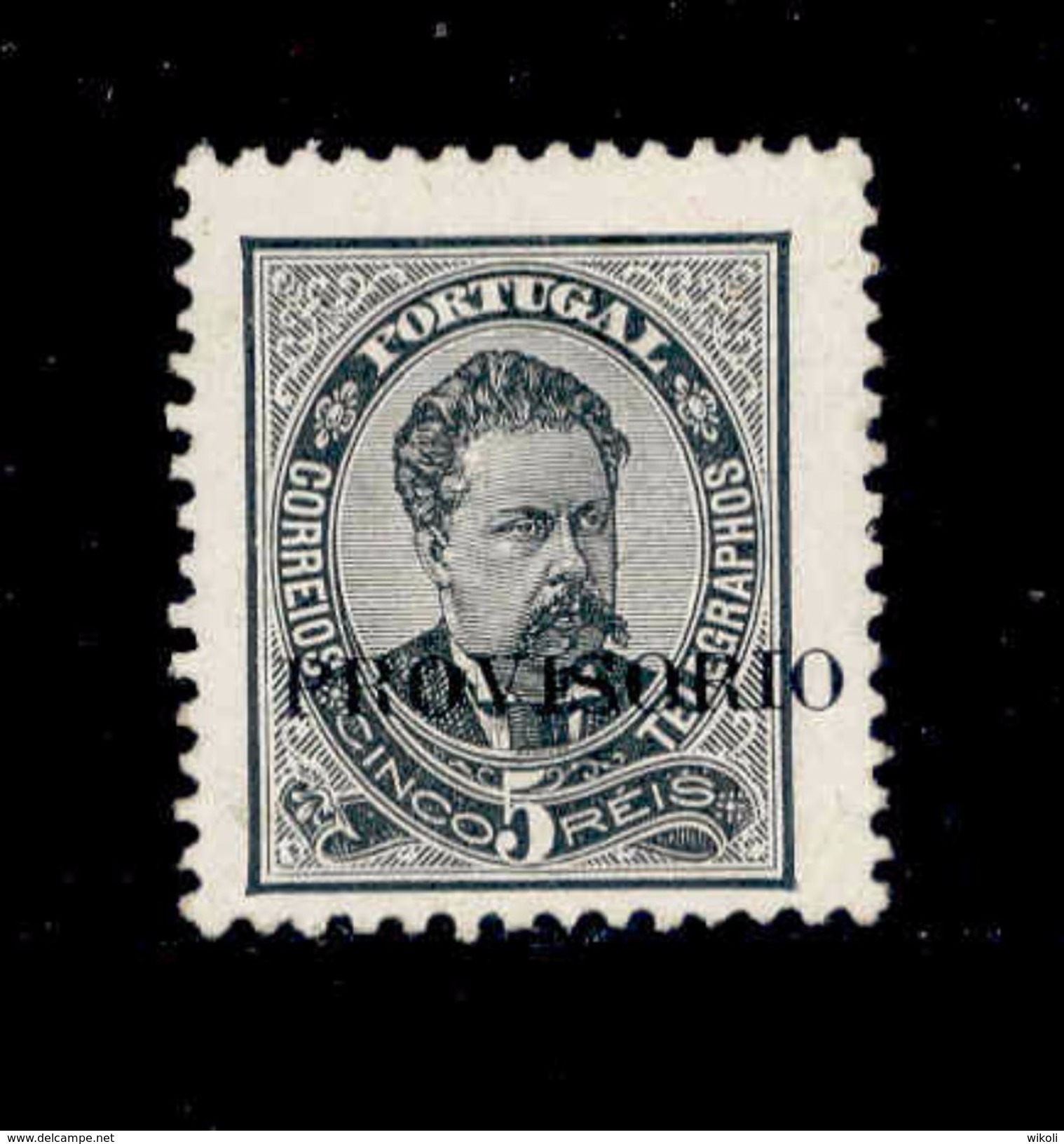 ! ! Portugal - 1892 King Luis W/OVP Provisorio 5 R - Af. 80 - MH - Unused Stamps