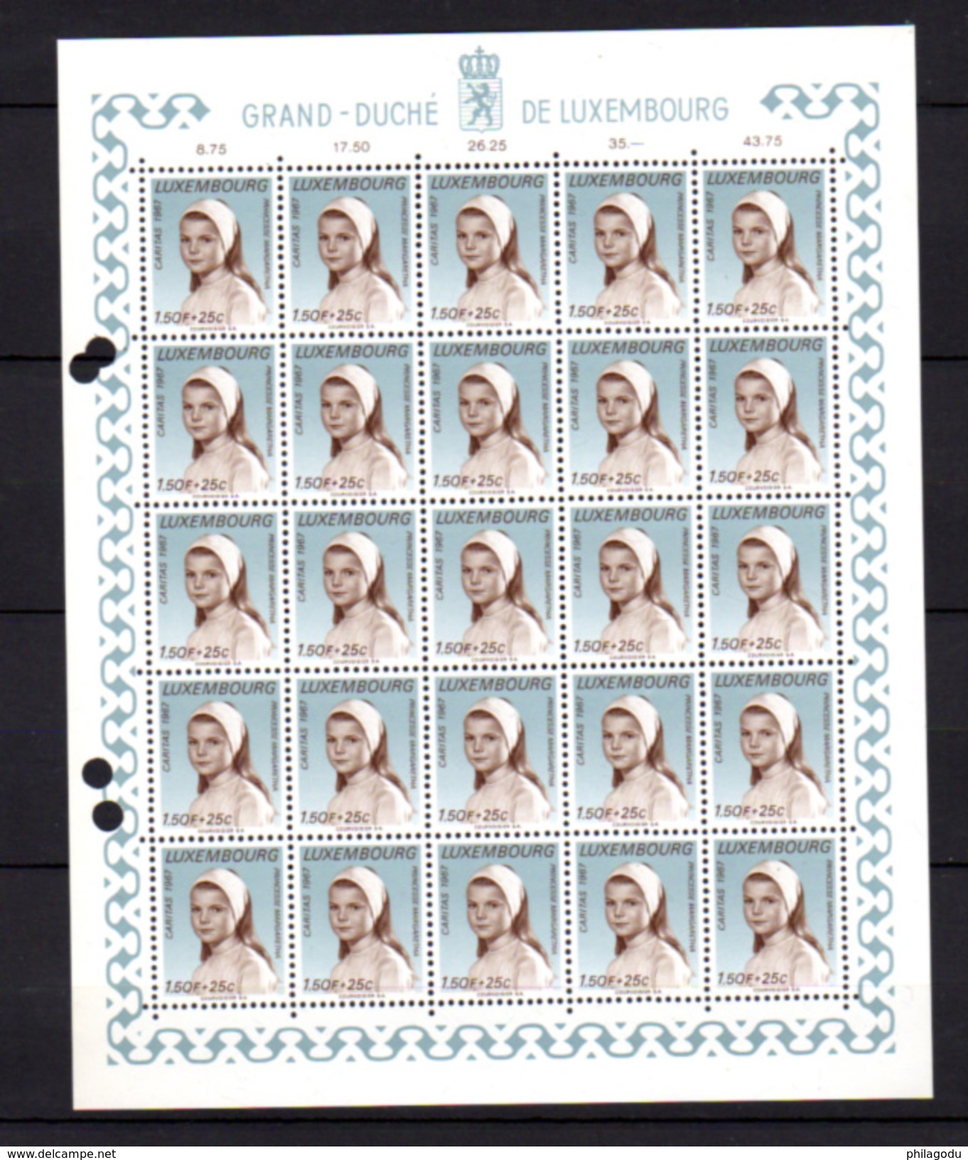 1967,   &oelig;uvres Sociales, Princes Et Princesses, 25x  710 / 715** En Blocs, Cote 87,50 &euro;, - Full Sheets