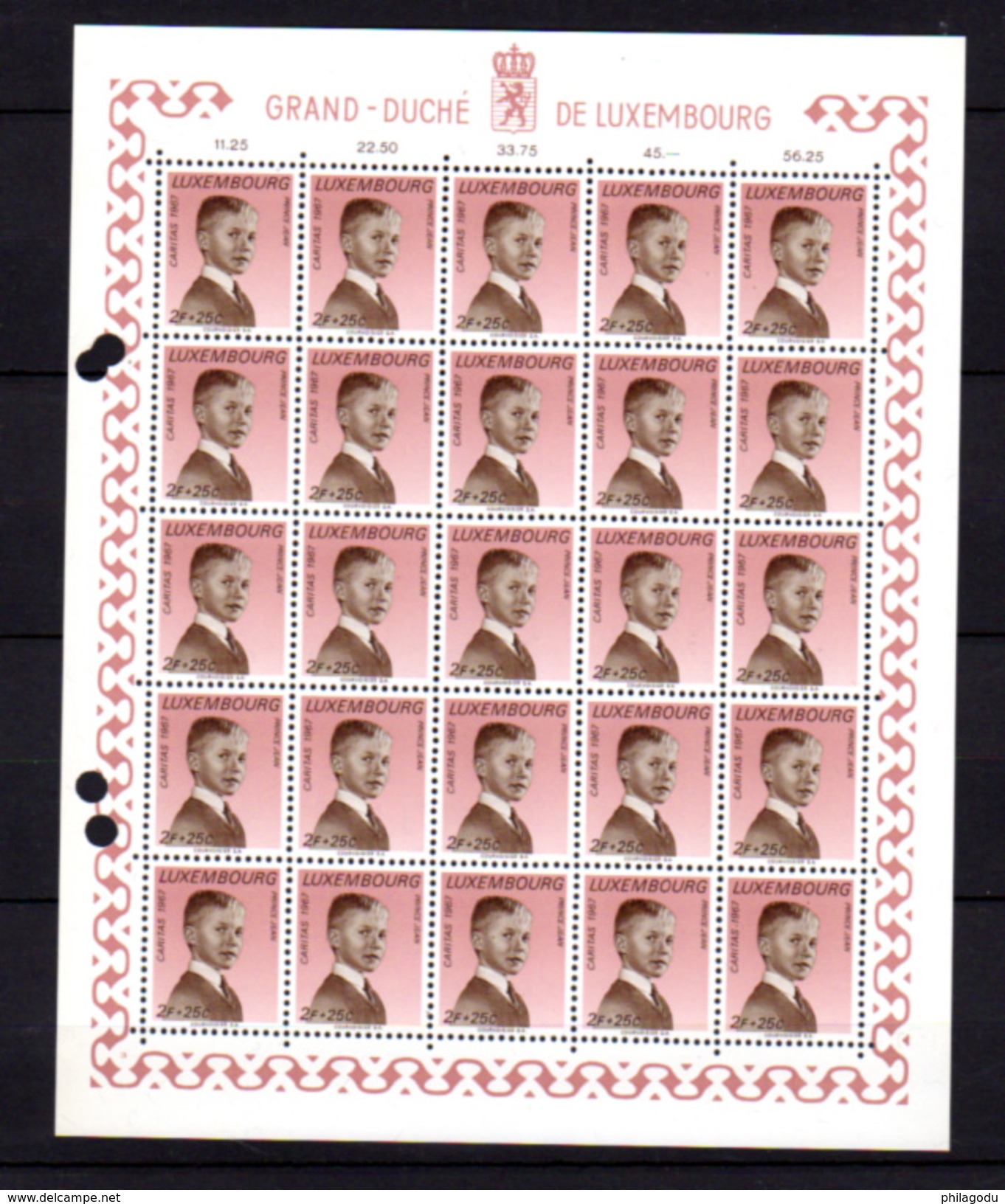 1967,   &oelig;uvres Sociales, Princes Et Princesses, 25x  710 / 715** En Blocs, Cote 87,50 &euro;, - Volledige Vellen