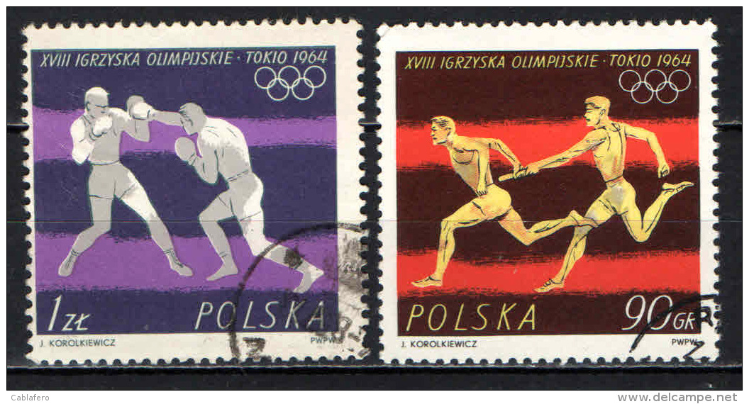 POLONIA - 1964 - OLIMPIADI DI TOKYO - USATI - Used Stamps