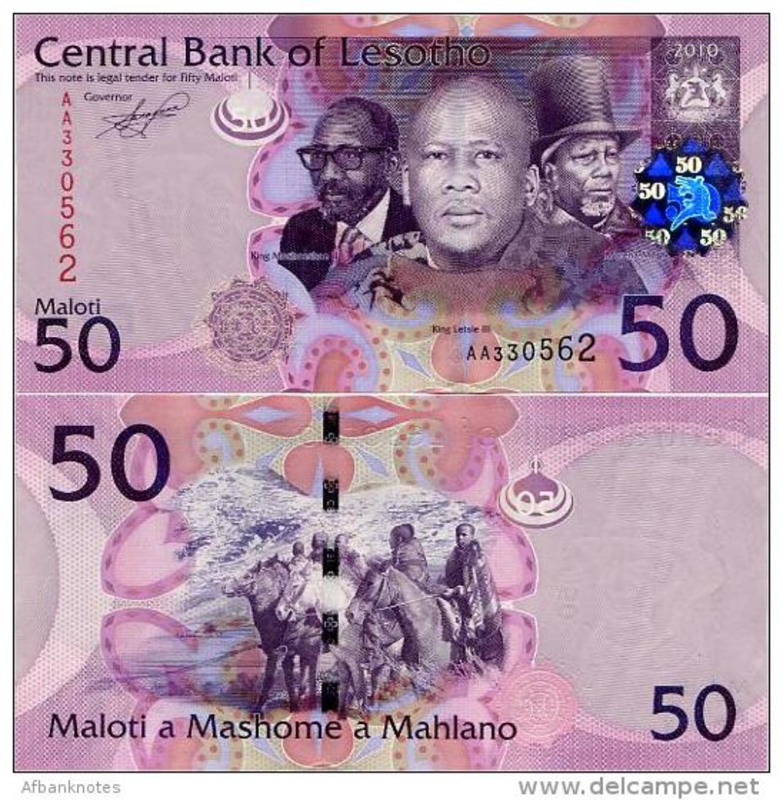 LESOTHO       50 Maloti       P-23a       2010       UNC - Lesoto