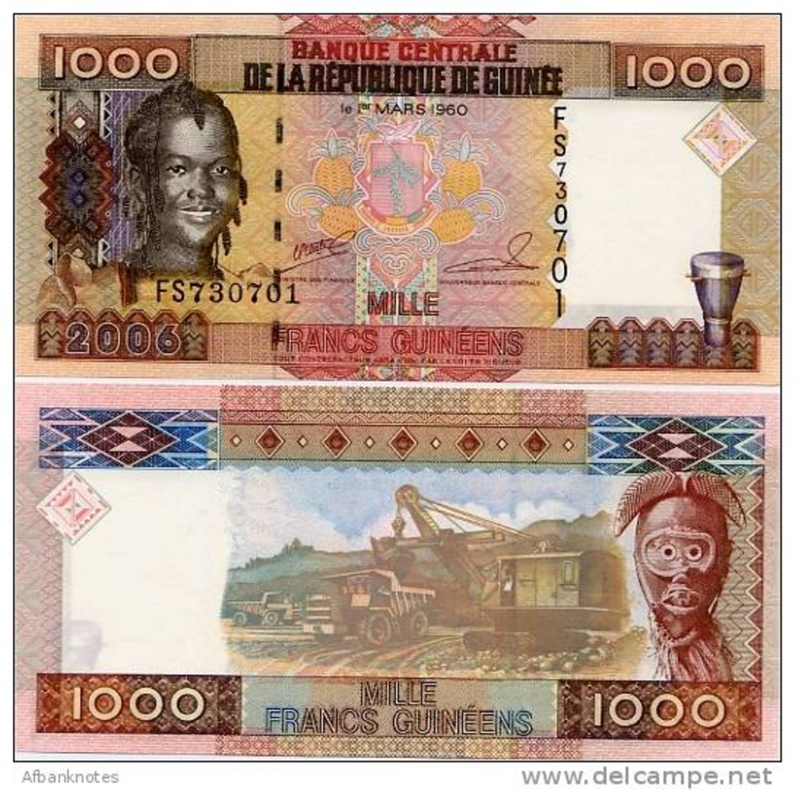 GUINEA      1000 Francs      P-40      2006      UNC - Guinée