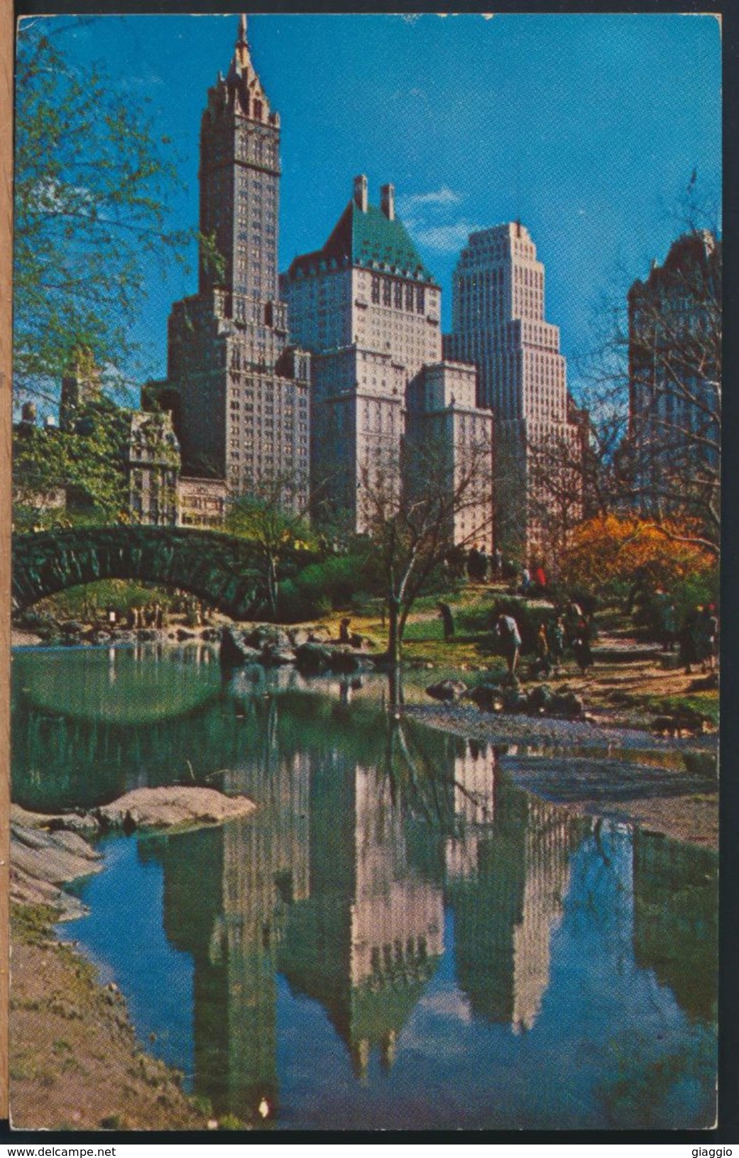 °°° 7793 - NY - NEW YORK - FIFTH AVENUE HOTELS FROM CENTRAL PARK - 1958 With Stamps °°° - Parchi & Giardini