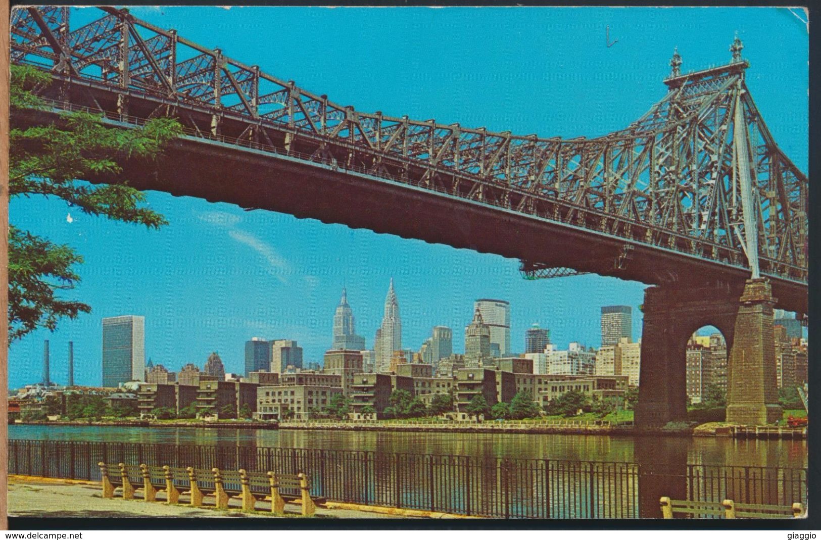 °°° 7799 - NY - NEW YORK - QUEENSBORO BRIDGE - 1971 With Stamps °°° - Puentes Y Túneles