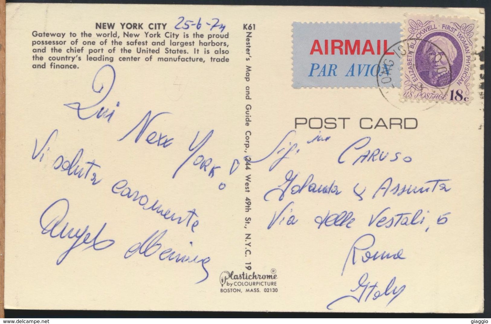 °°° 7801 - NY - NEW YORK - VIEWS - 1974 With Stamps °°° - Multi-vues, Vues Panoramiques