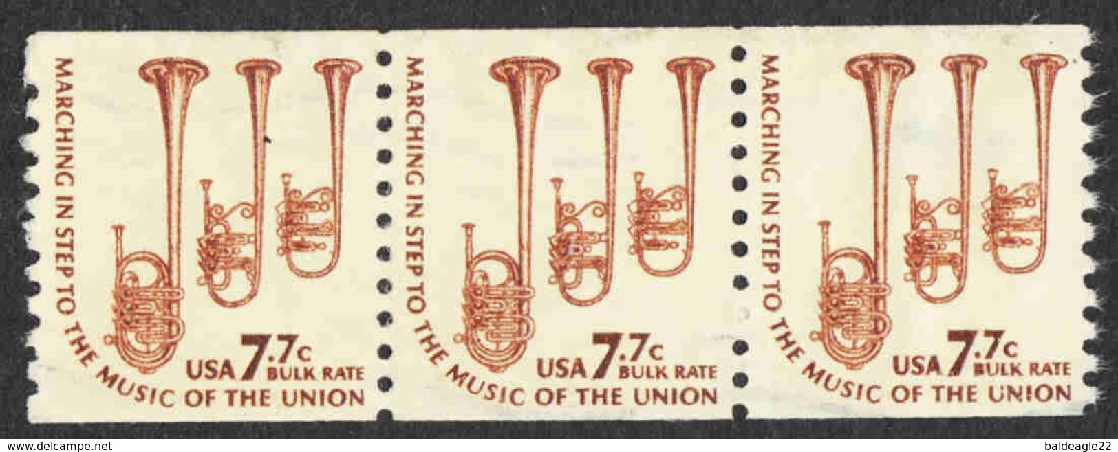 United States - Scott #1614 Used - Strip Of 3 - Coils & Coil Singles