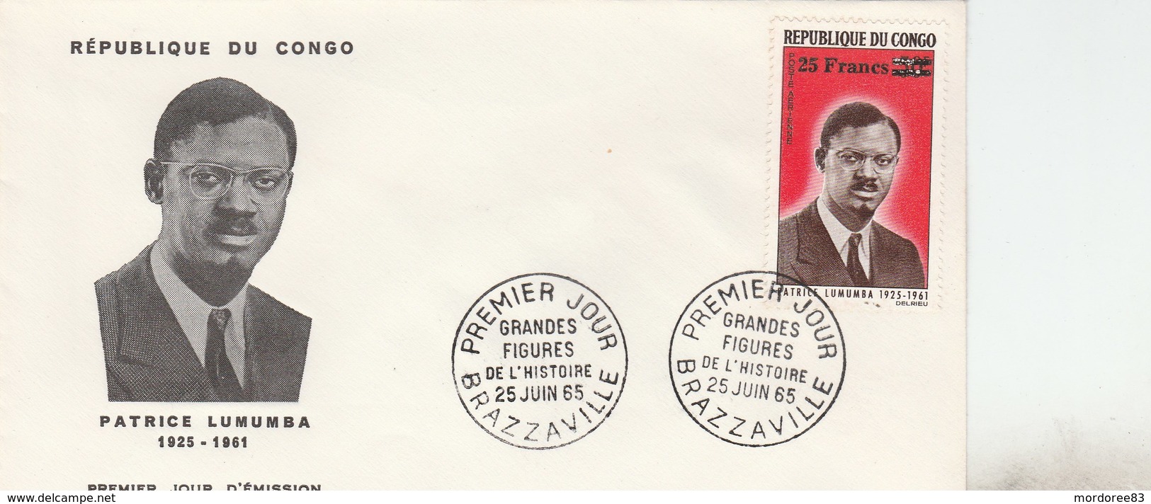 CONGO FDC 1965 PATRICE LUMUMBA - FDC