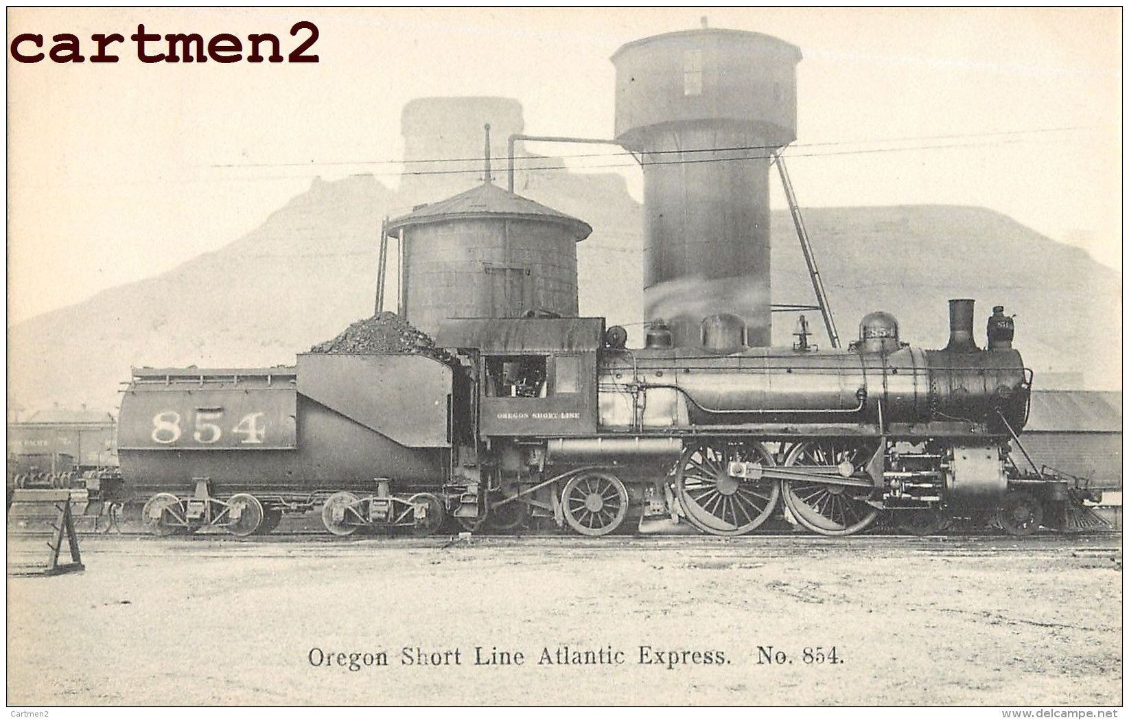 OREGON SHORT LINE ATLANTIC EXPRESS UNITED-STATES TRAIN LOCOMOTIVE ZUG BAHNHOF LOKOMOTIVE STATION ESTACION LOCOMOTORA - Gares - Avec Trains