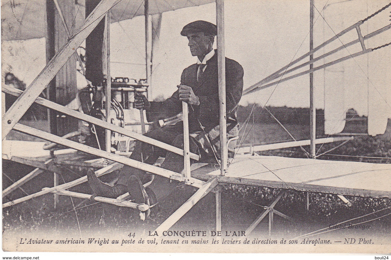 BE17- LA CONQUETE DE L'AIR  AVIATEUR WRIGHT  AU POSTE DE VOL  CPA CIRCULEE - Sonstige & Ohne Zuordnung