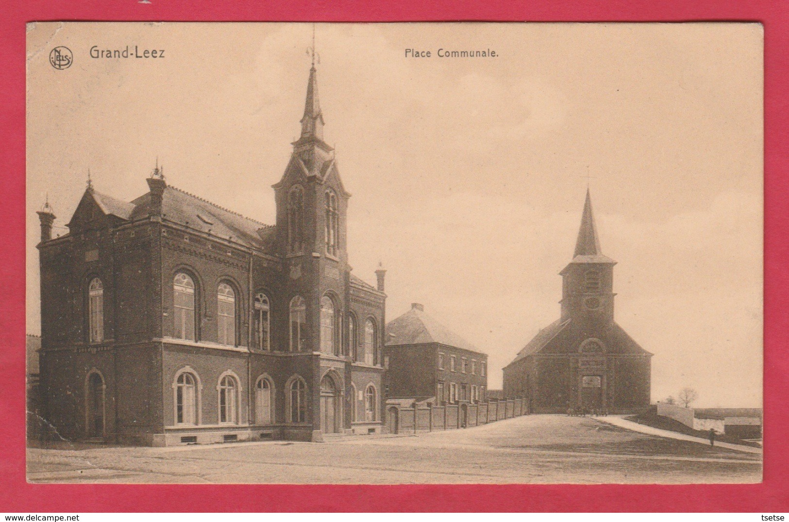 Grand-Leez - Place Communale - 1919 .... Correspondance Britannique ( Voir Verso ) - Gembloux