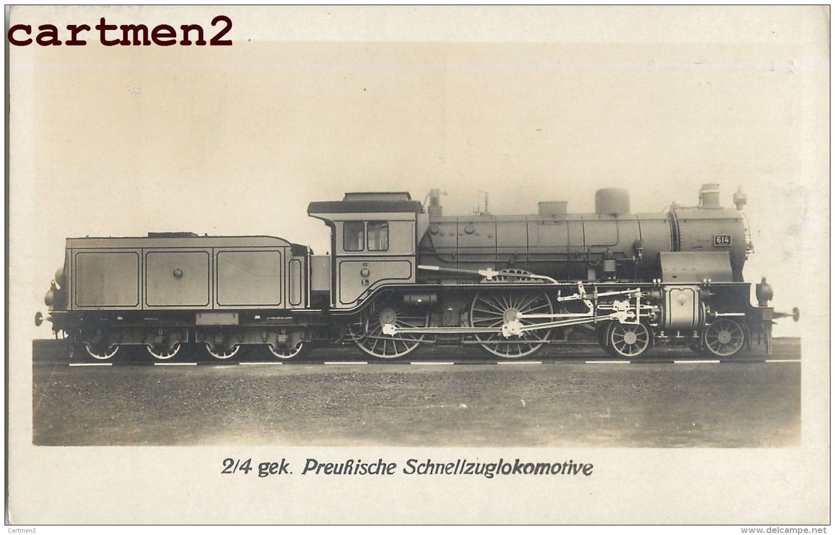 CARTE PHOTO : PREUSSISCHE PRUSSE TRAIN LOCOMOTIVE CHEMIN DE FER ZUG BAHNHOF LOKOMOTIVE STATION ESTACION TREN LOCOMOTORA - Trains