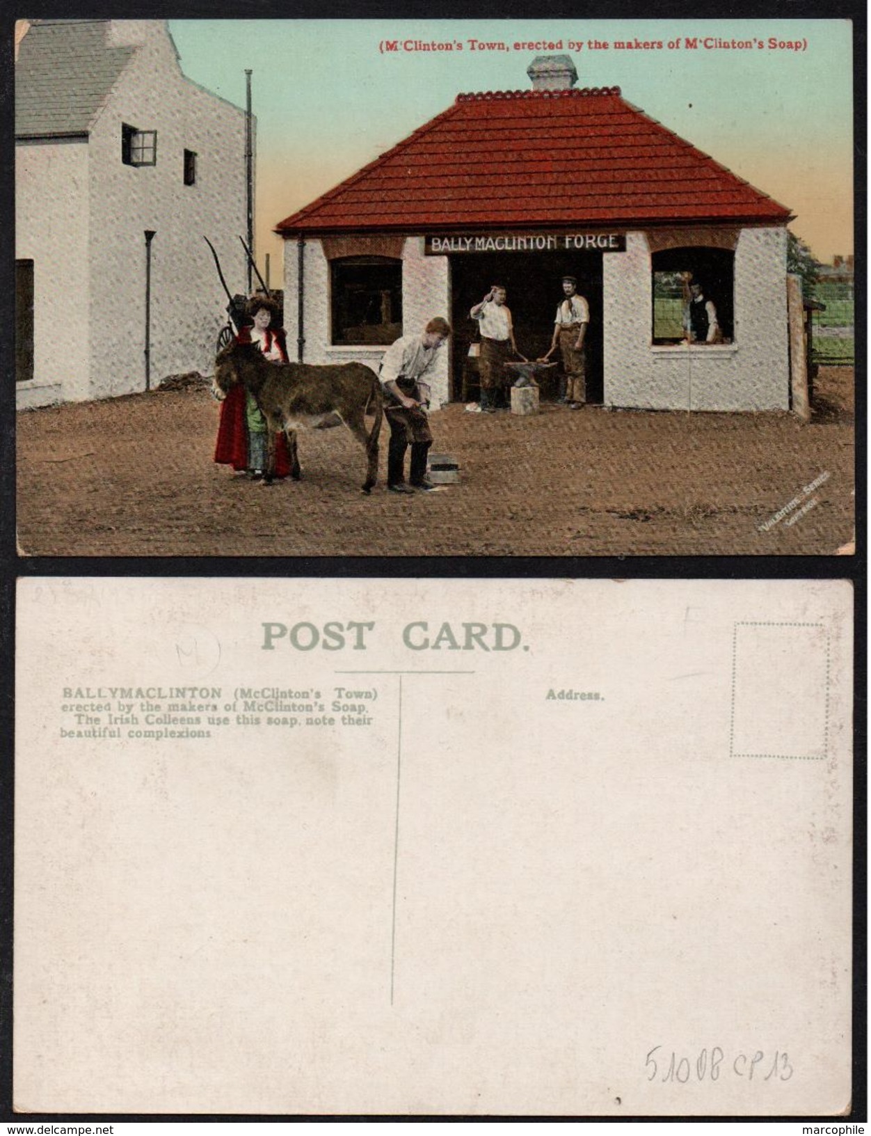 DONAGHMORE - TYRONE - MC CLINTON SOAP / CARTE POSTALE PUBLICITAIRE (ref LE1592) - Tyrone